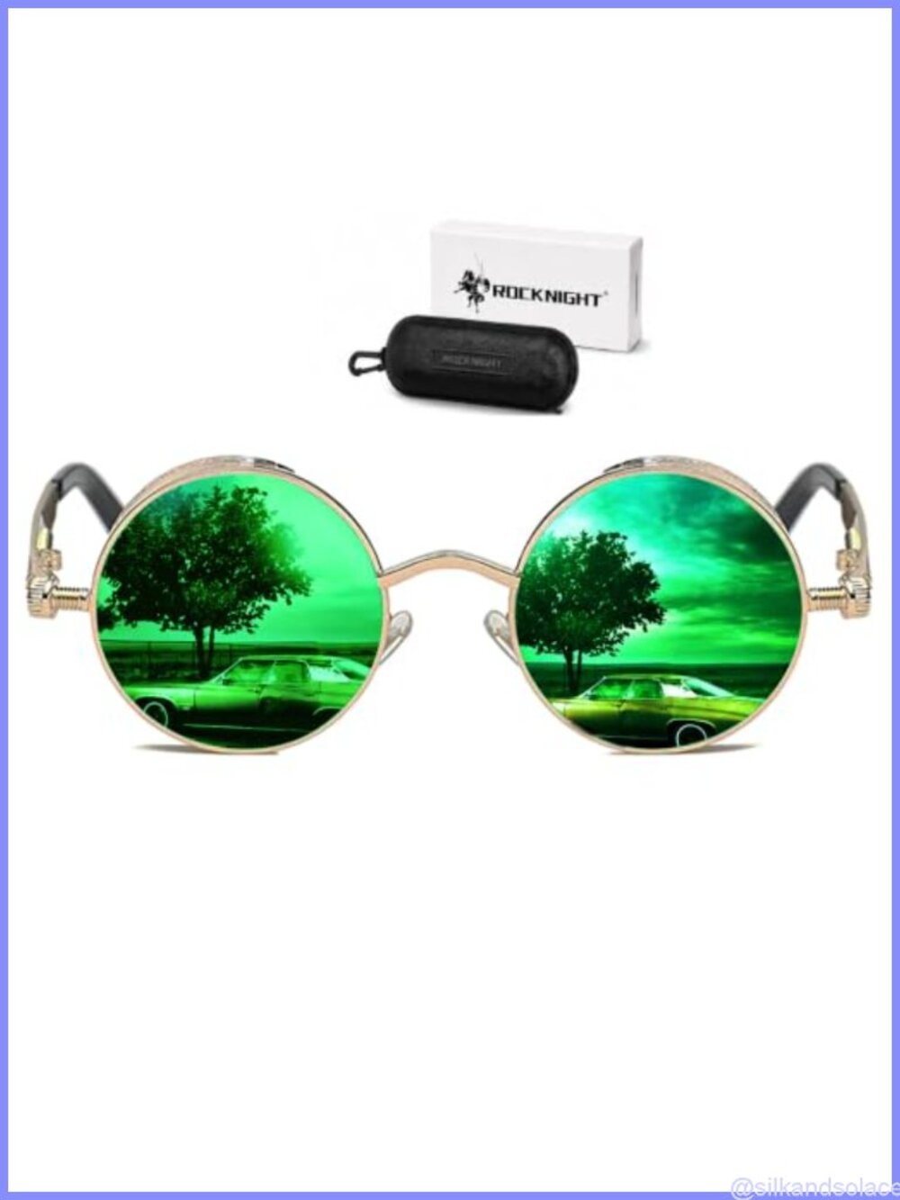 Polarized Round Metal Frame Sunglasses UV400 Steampunk Streetwear Eyewear